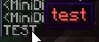 The result of parsing `<hover:show_text:'<red>test'>TEST`, shown in-game in the Minecraft client's chat window